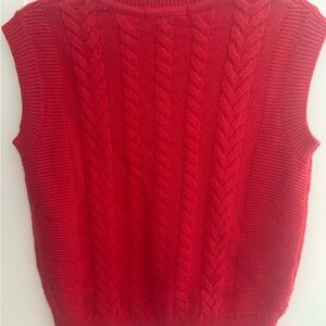 Boden Red Cable Knit Sweater